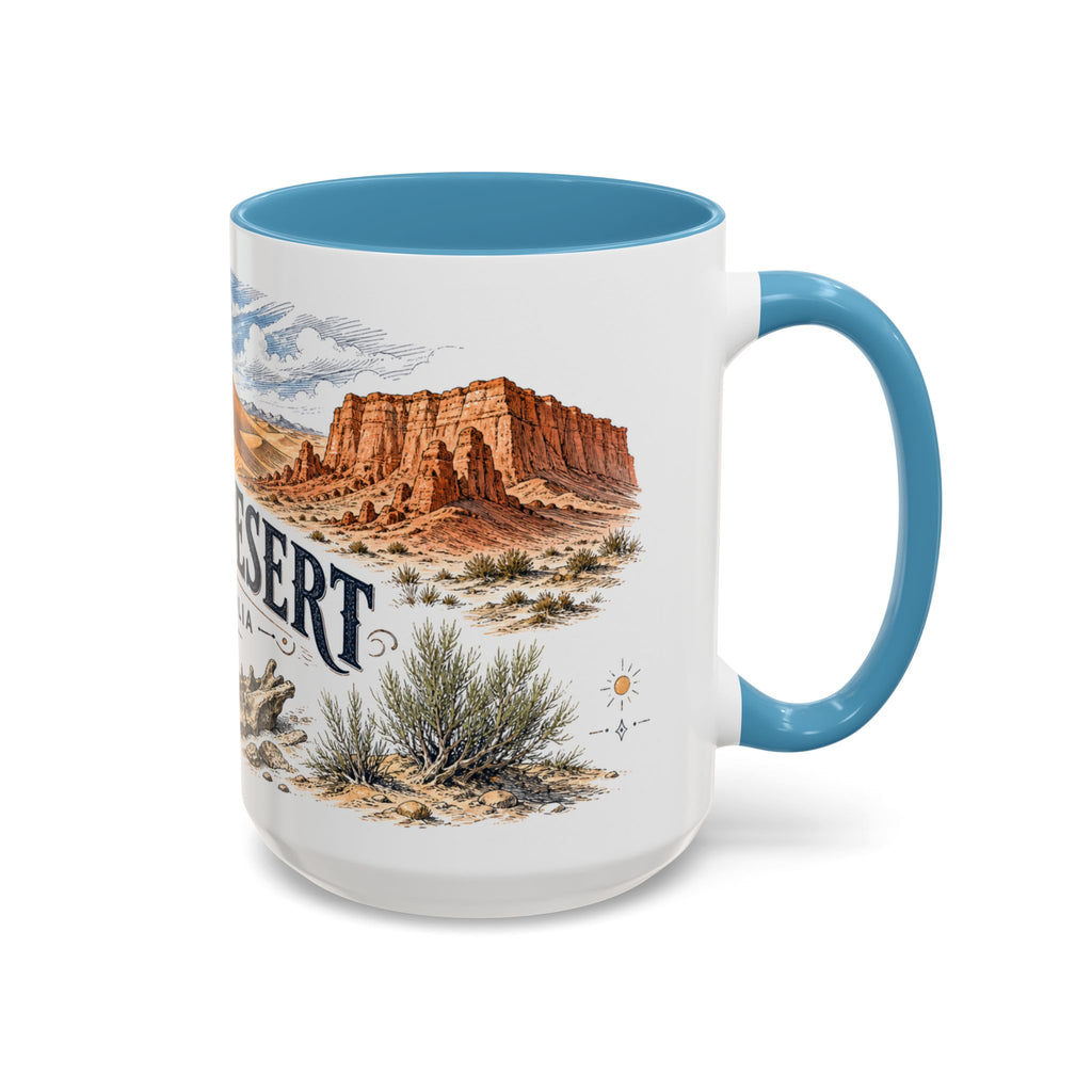 Gobi Desert Mug, Mongolia Travel Souvenir, Bucket List Gift, Accent Ceramic Coffee Mug 11oz 15oz
