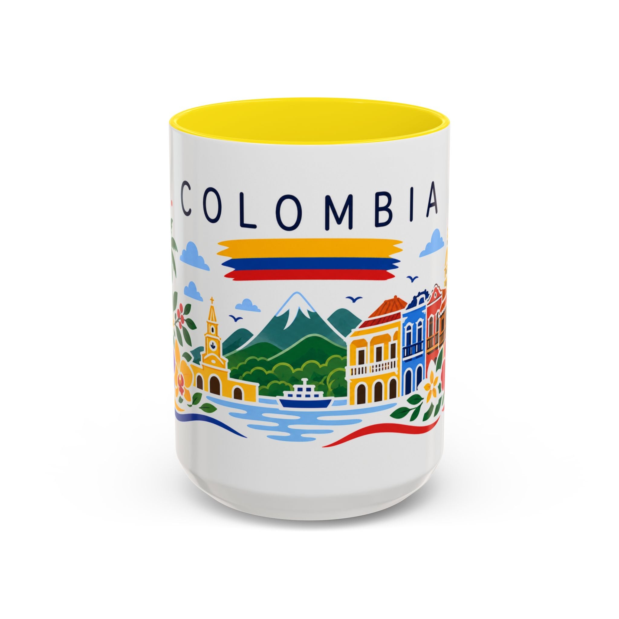 Colombia Coffee Mug | Travel Souvenir Accent Mug | Country Gift Ceramic Cup 11oz 15oz