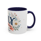 Personalized Name Birth Month Mug | Birth Flower Stone Birthday Gift | 11oz 15oz