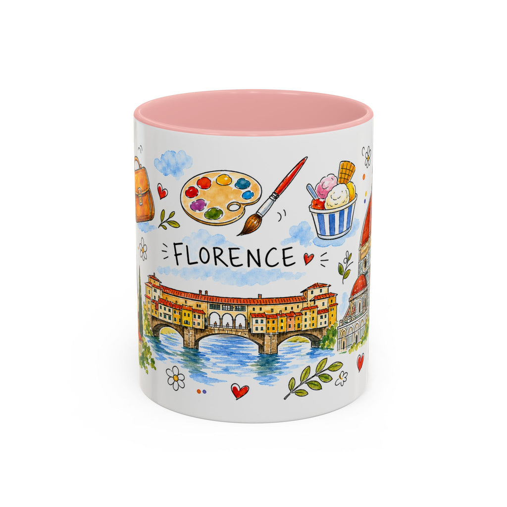 Florence Travel Mug | European City Souvenir Accent Coffee Mug | 11oz 15oz Ceramic Cup