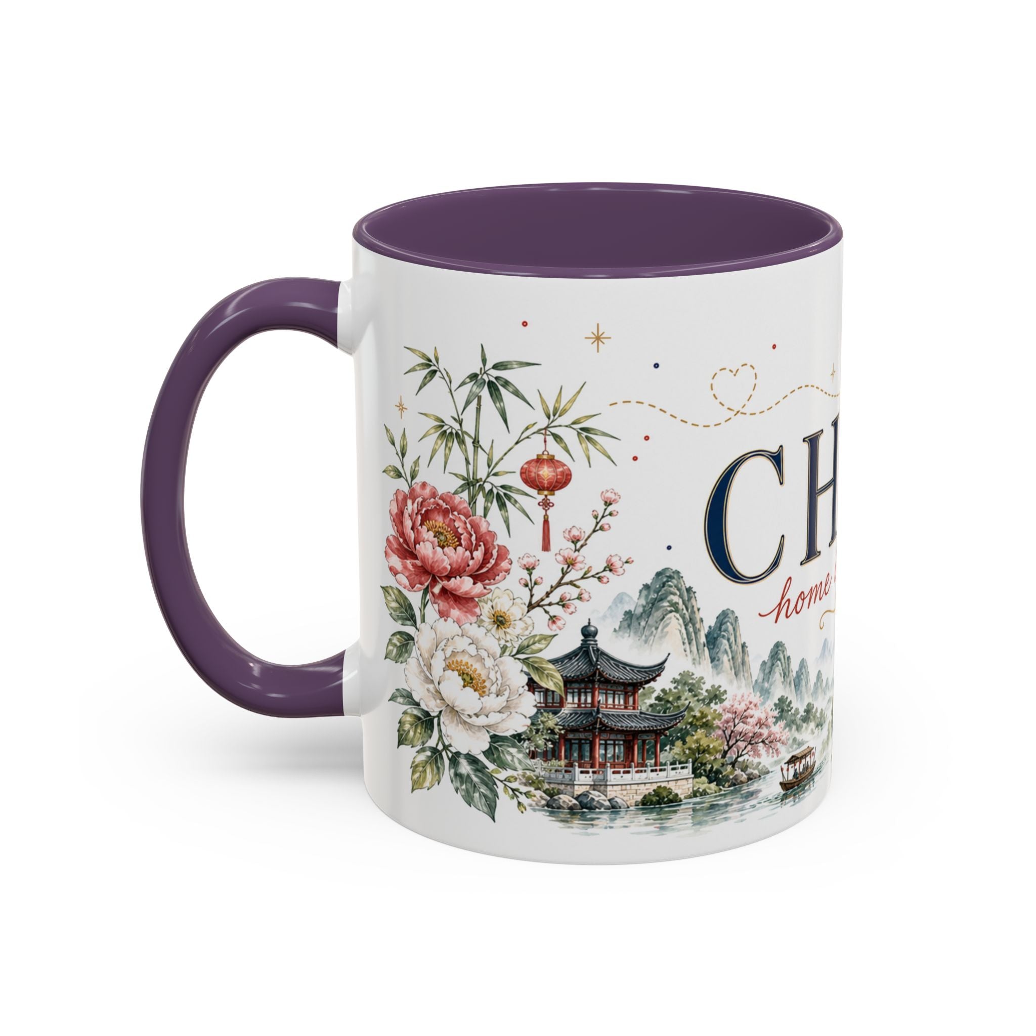 China Home Country Mug | Moving Away Gift | Long Distance Friendship | 11 oz 15 oz Accent Mug
