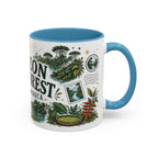 Amazon Rainforest Coffee Mug | Travel Destination Souvenir Gift | Accent Color Ceramic 11oz 15oz