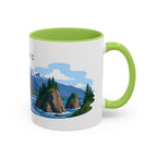 Olympic National Park Coffee Mug | Solid Color Block Park Souvenir | 11oz 15oz Accent Mug