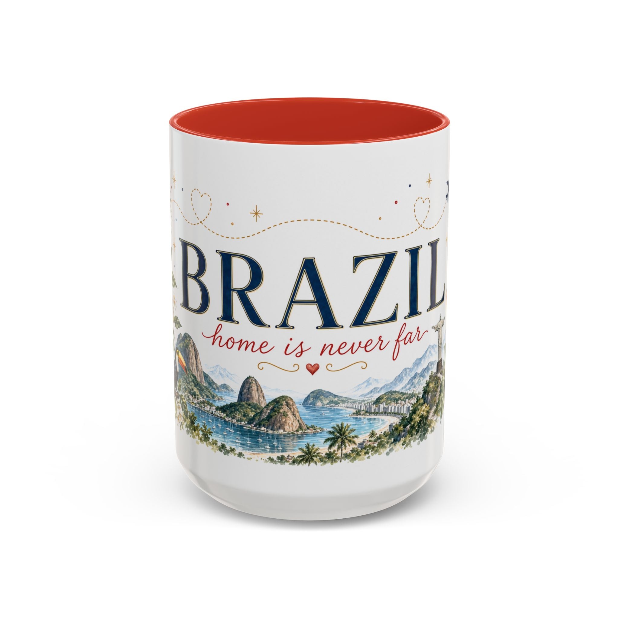 Brazil Home Country Mug | Moving Away Gift | Long Distance Friendship | 11 oz 15 oz Accent Mug
