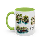 San Antonio Illustrated Travel Mug | City Souvenir Accent Coffee Mug | 11oz 15oz Ceramic Cup