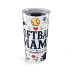 Softball Mama 20oz Tumbler | Softball Mom Gift | Insulated Stainless Steel Travel Cup