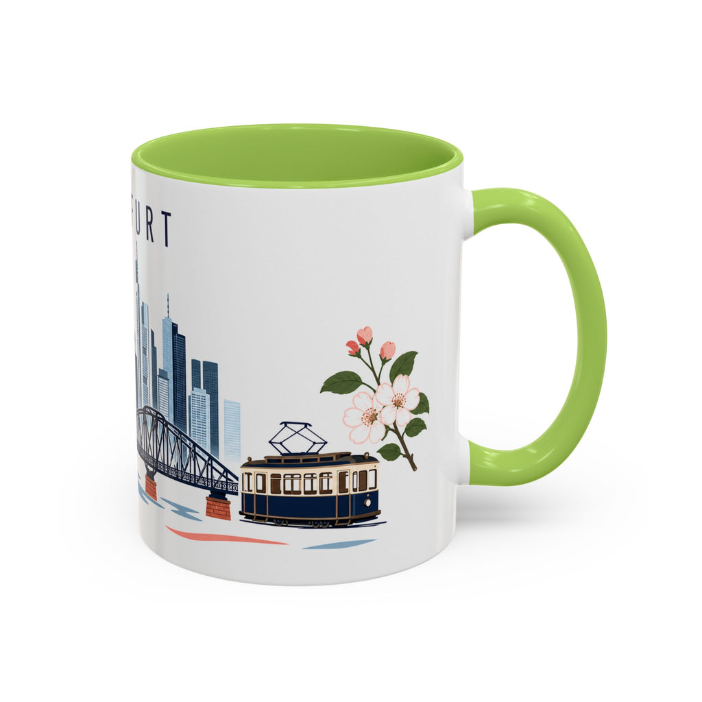 Frankfurt Coffee Mug | Germany Travel Souvenir | Porcelain Decal City Gift | 11oz 15oz Accent Mug