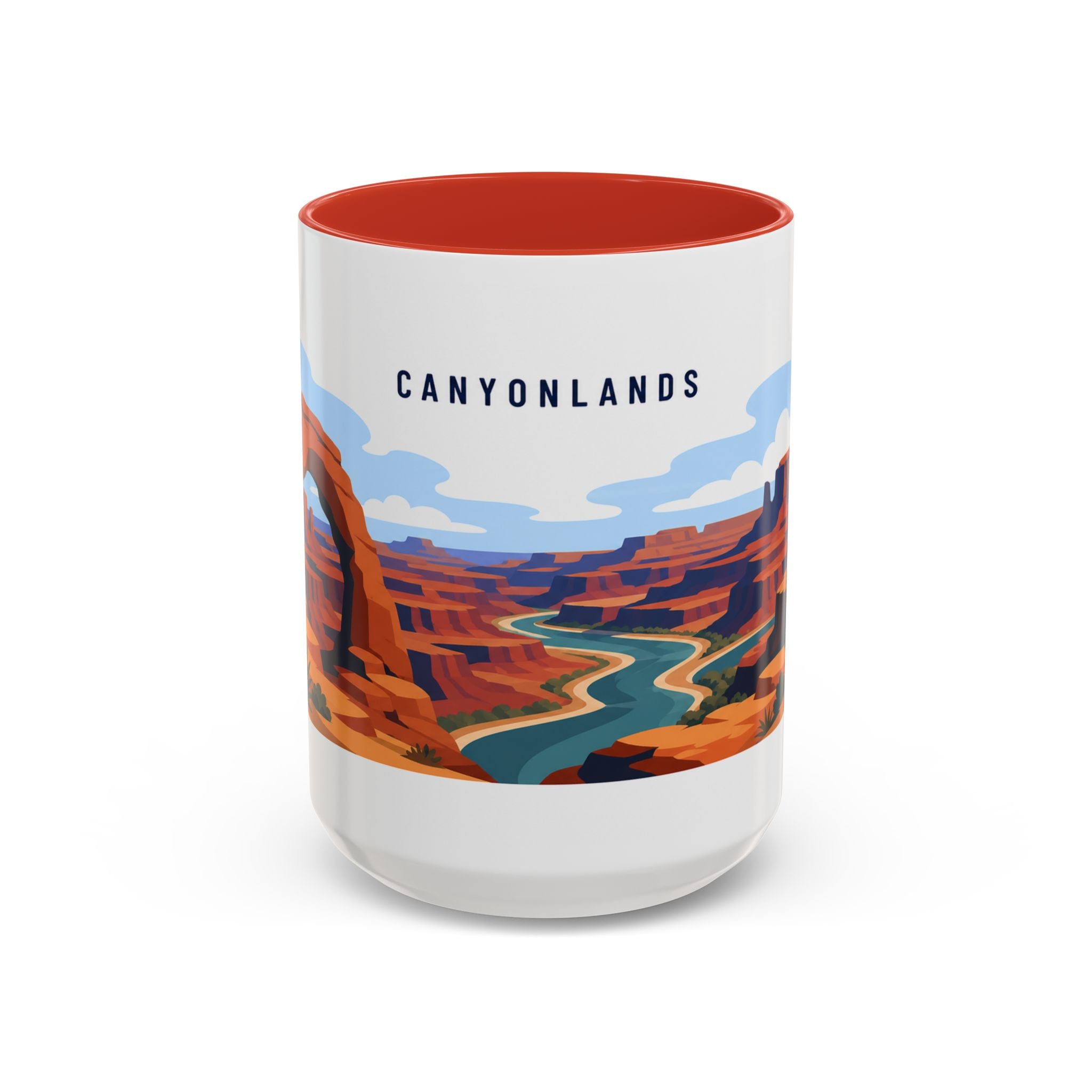 Canyonlands National Park Coffee Mug | Solid Color Block Park Souvenir | 11oz 15oz Accent Mug