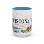 Wisconsin Home State Mug | Moving Away Gift | Long Distance Friendship Coffee Cup | 11oz 15oz Accent Mug