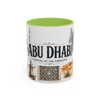 Abu Dhabi Coffee Mug | United Arab Emirates Travel Souvenir | Vintage Illustrated City Gift | 11 oz 15 oz Accent Mug