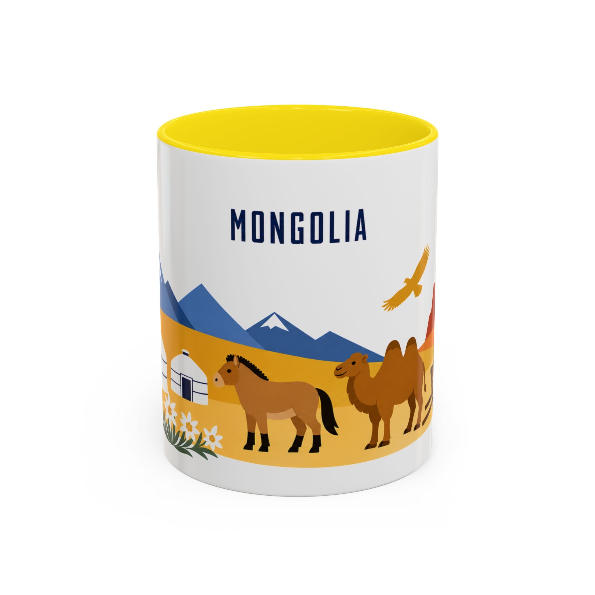 Mongolia Coffee Mug | Travel Souvenir Accent Mug | Country Gift Ceramic Cup 11oz 15oz