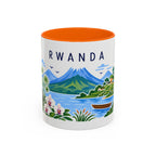 Rwanda Coffee Mug | Travel Souvenir Accent Mug | Country Gift Ceramic Cup 11oz 15oz