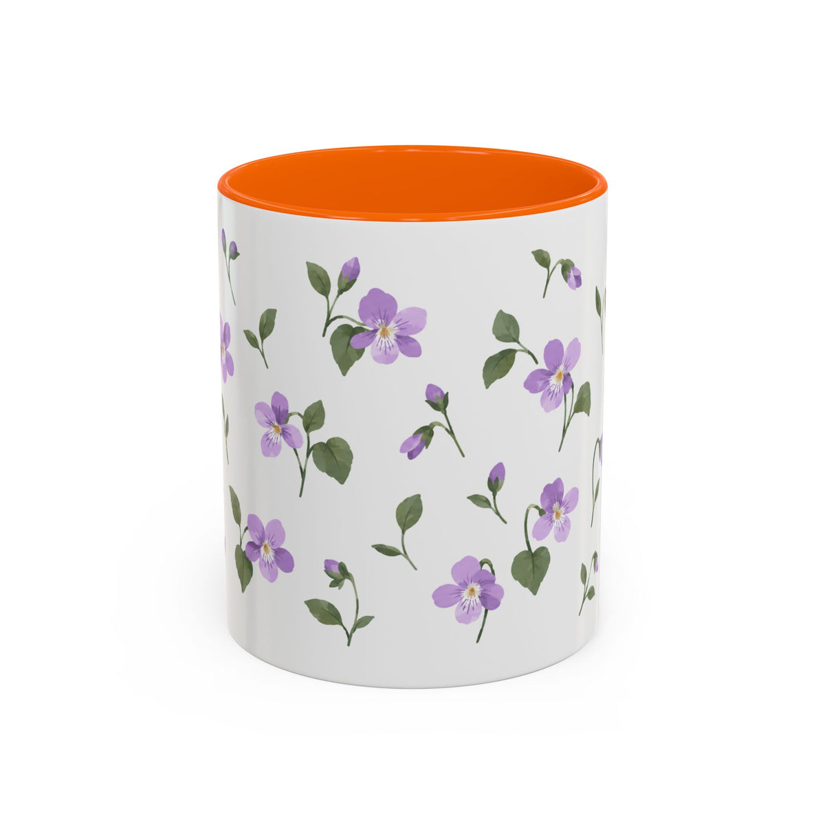 New Jersey Violet Mug, State Flower Floral Coffee Cup, 11oz Botanical Gift