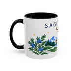 Sagittarius Zodiac Coffee Mug | Bow and Arrow Design | Astrology Birthday Gift | 11 oz 15 oz Ceramic Accent Mug