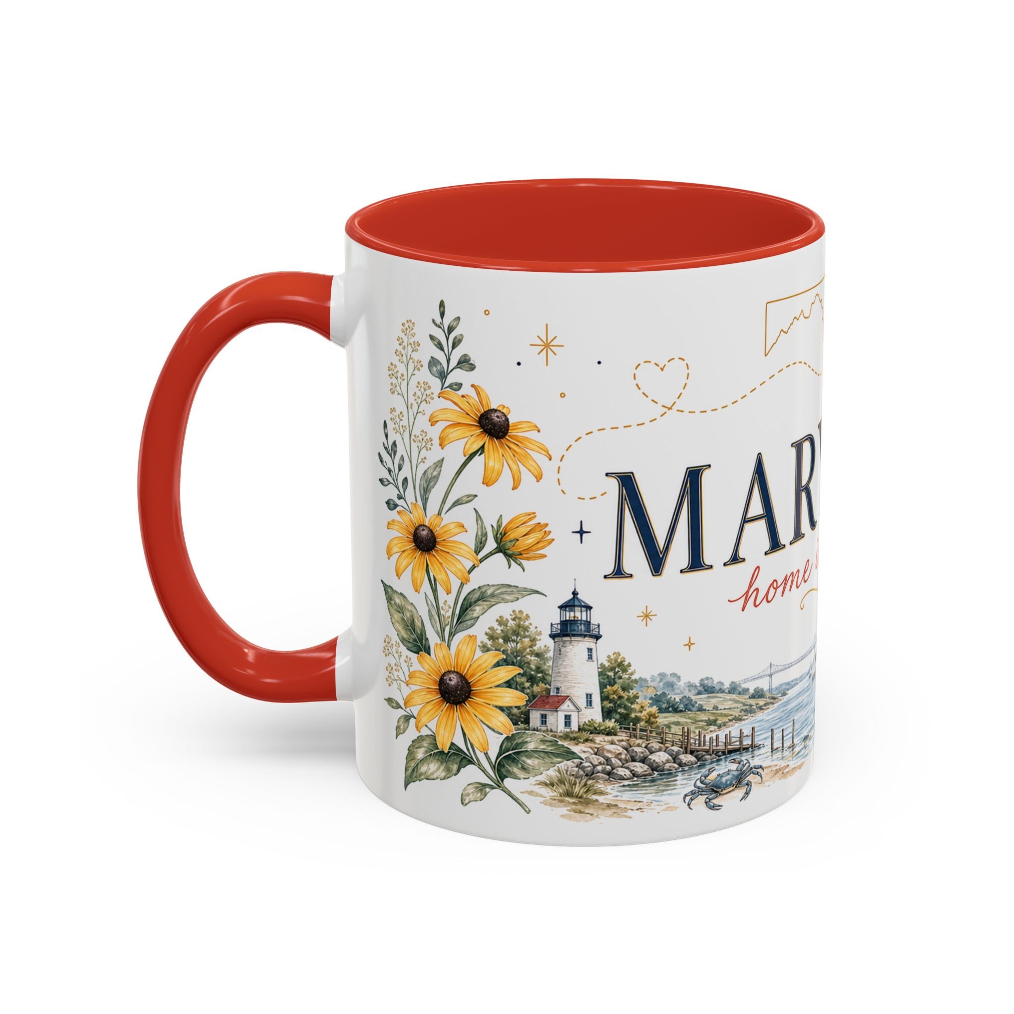 Maryland State Map Mug | Homesick Gift, Long Distance Friendship Coffee Cup (11oz 15oz)