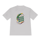 Australia Fan T-Shirt, Aussie Boomerang Design, Moisture Wicking Sport Tee