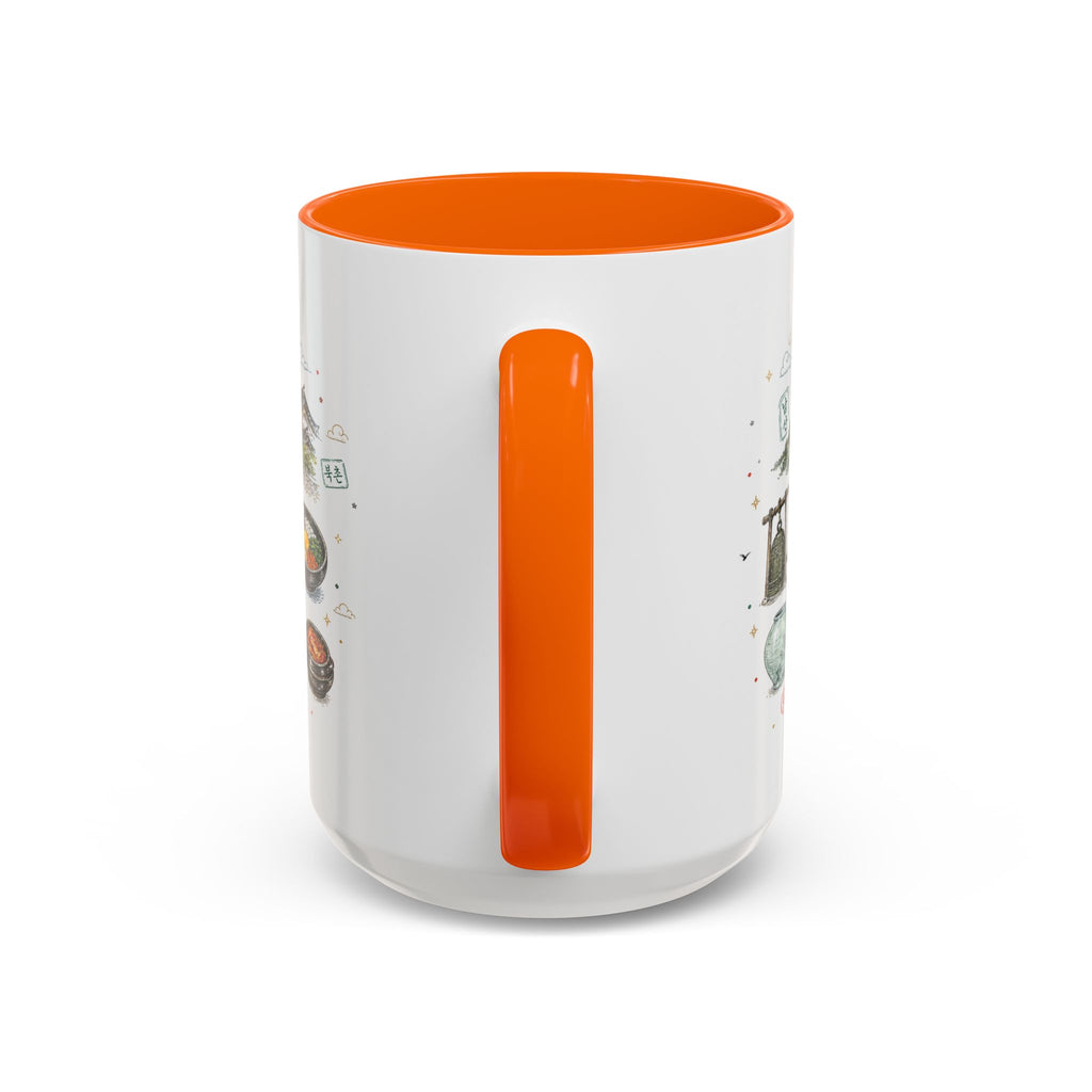 Seoul Coffee Mug | Korea Souvenir Travel Gift | Accent Color Ceramic 11oz 15oz
