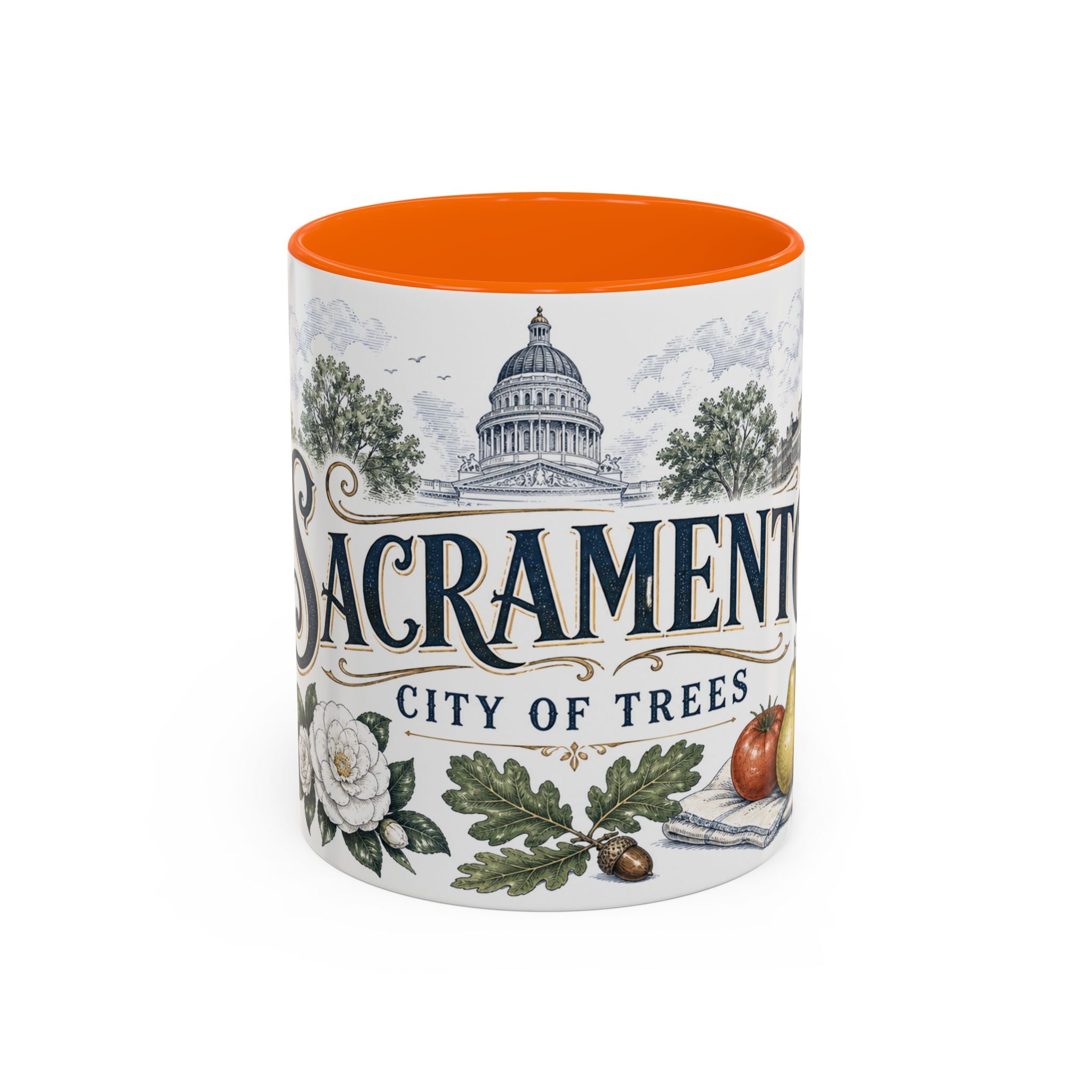Sacramento Coffee Mug | United States Travel Souvenir | Vintage Illustrated City Gift | 11 oz 15 oz Accent Mug