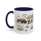 Badlands National Park Coffee Mug | South Dakota Prairie Fossil Hiking Gift | Accent Color Ceramic 11oz 15oz