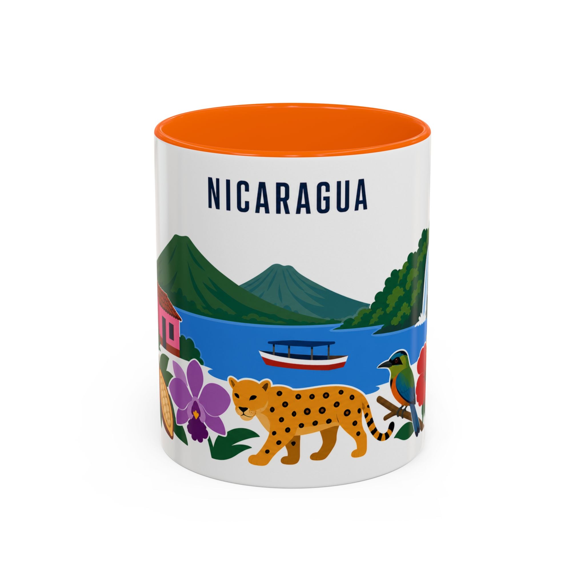 Nicaragua Coffee Mug | Travel Souvenir Accent Mug | Country Gift Ceramic Cup 11oz 15oz
