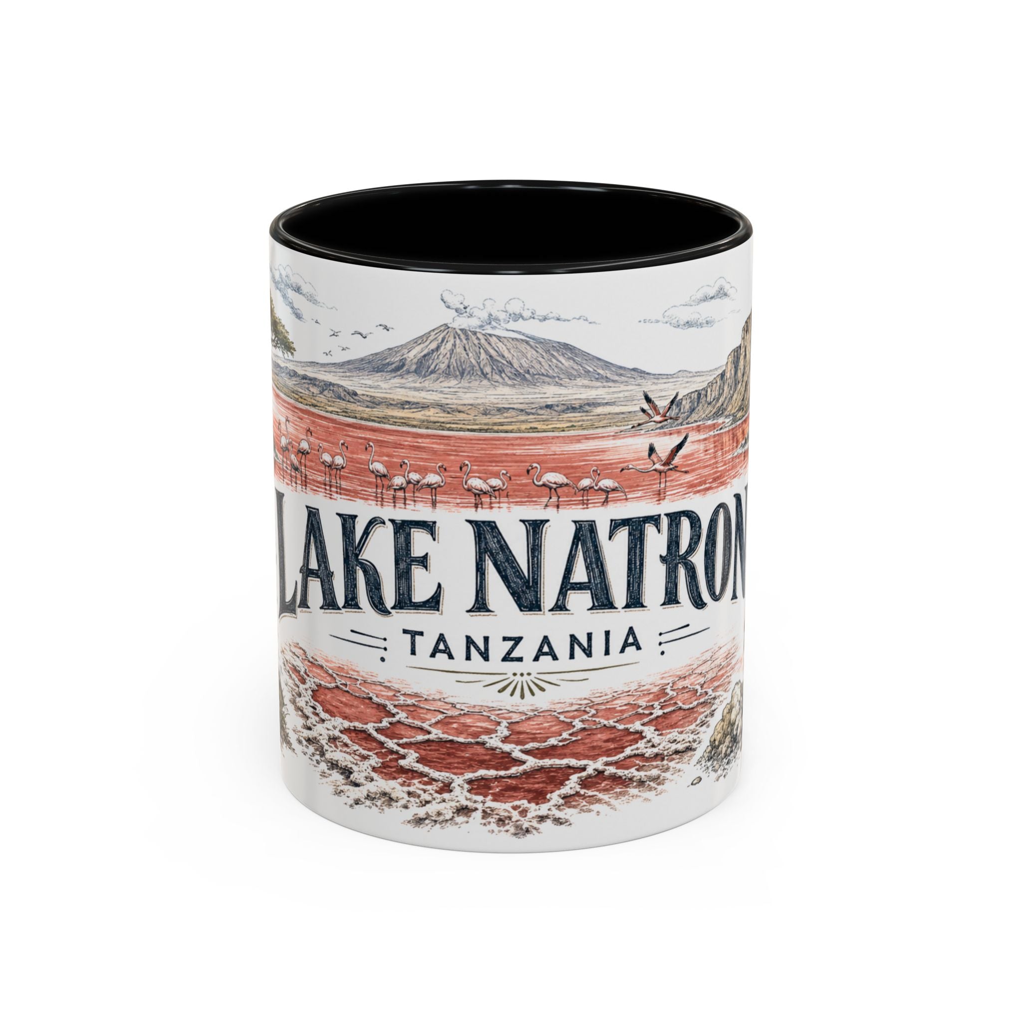 Lake Natron Mug, Tanzania Travel Souvenir, Bucket List Gift, Accent Ceramic Coffee Mug 11oz 15oz