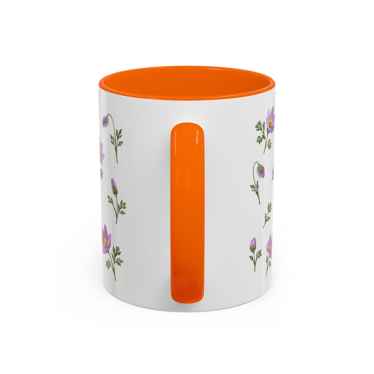South Dakota Pasque Flower Mug, State Flower Floral Coffee Cup, 11oz Botanical Gift