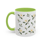 Georgia Sweetbay Magnolia Mug, State Flower Floral Coffee Cup, 11oz Botanical Gift