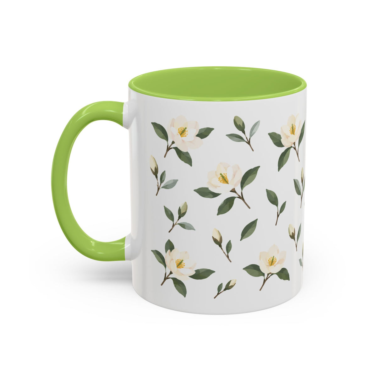 Georgia Sweetbay Magnolia Mug, State Flower Floral Coffee Cup, 11oz Botanical Gift
