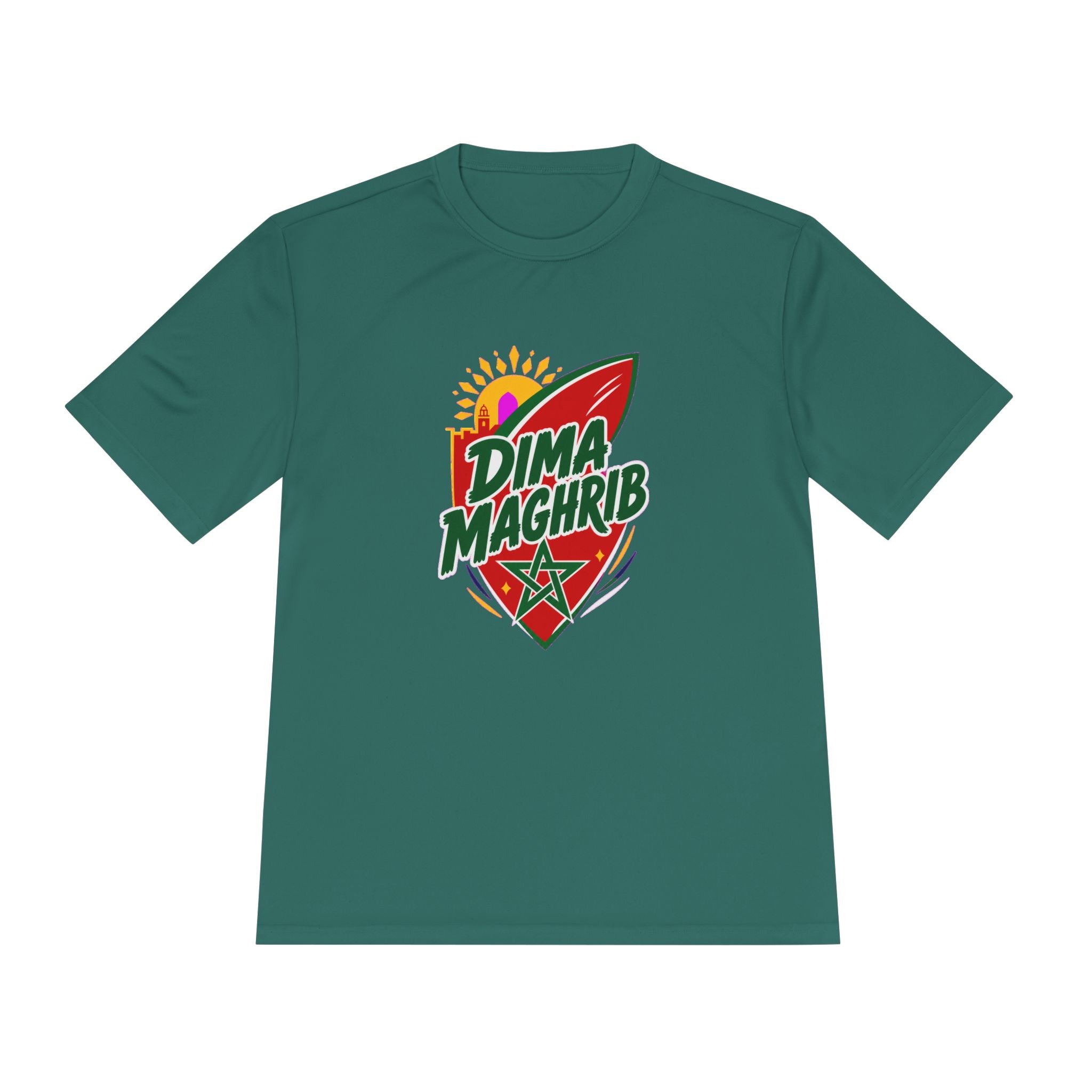 Morocco Dima Maghrib Soccer Fan Tee, Moisture-Wicking Sport Shirt