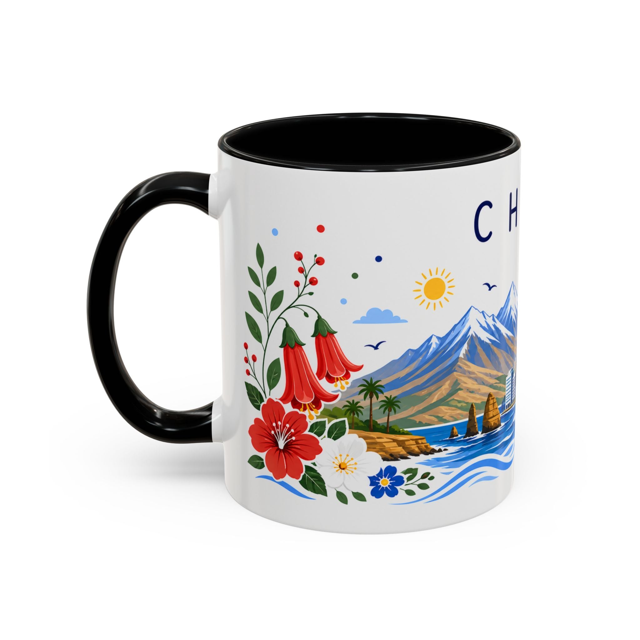 Chile Coffee Mug | Travel Souvenir Accent Mug | Place Gift Ceramic Cup 11oz 15oz