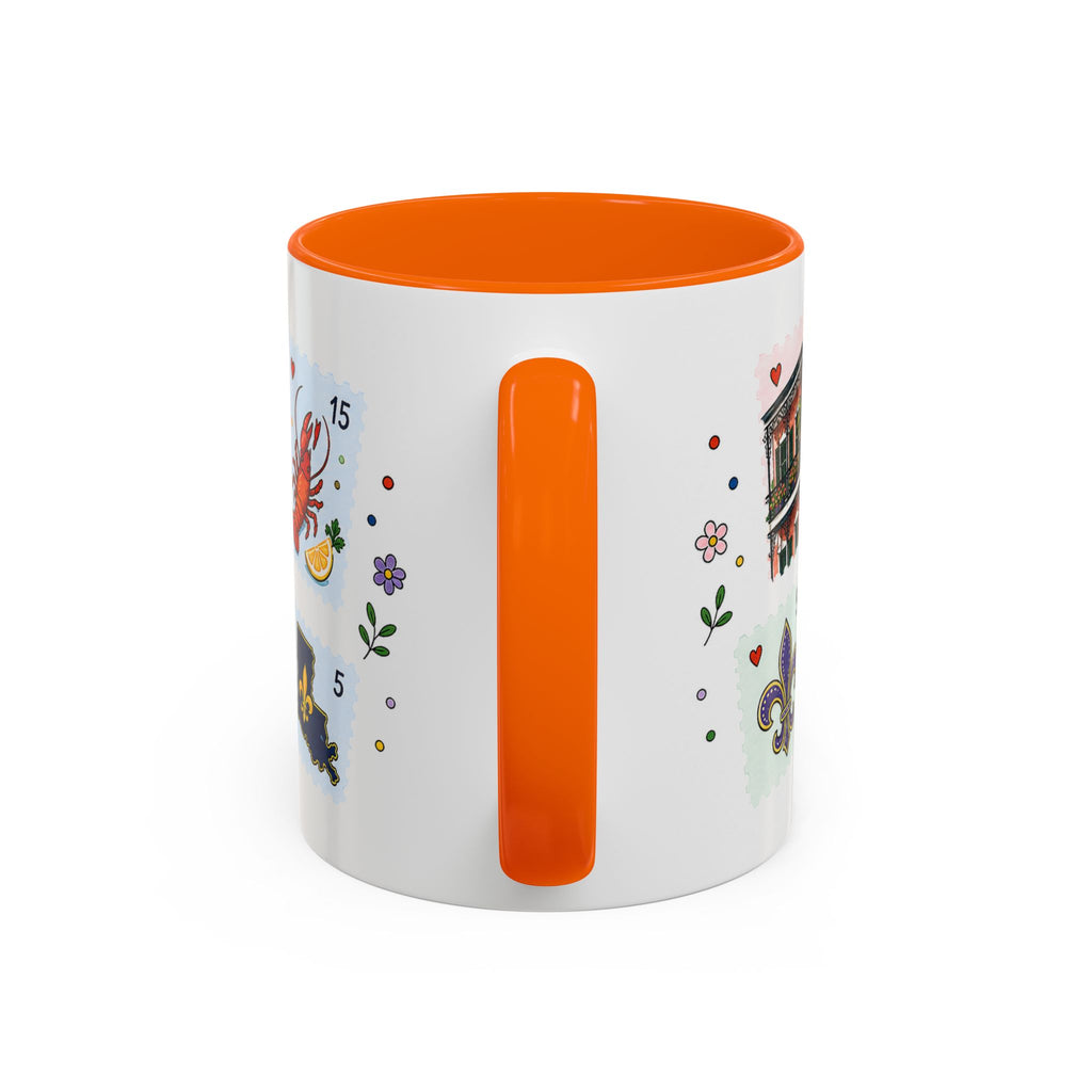 New Orleans Coffee Mug | Postage Stamp Collage Mug | Travel Souvenir Accent Cup 11oz 15oz