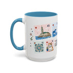 Casablanca Coffee Mug | Postage Stamp Collage Mug | Travel Souvenir Accent Cup 11oz 15oz
