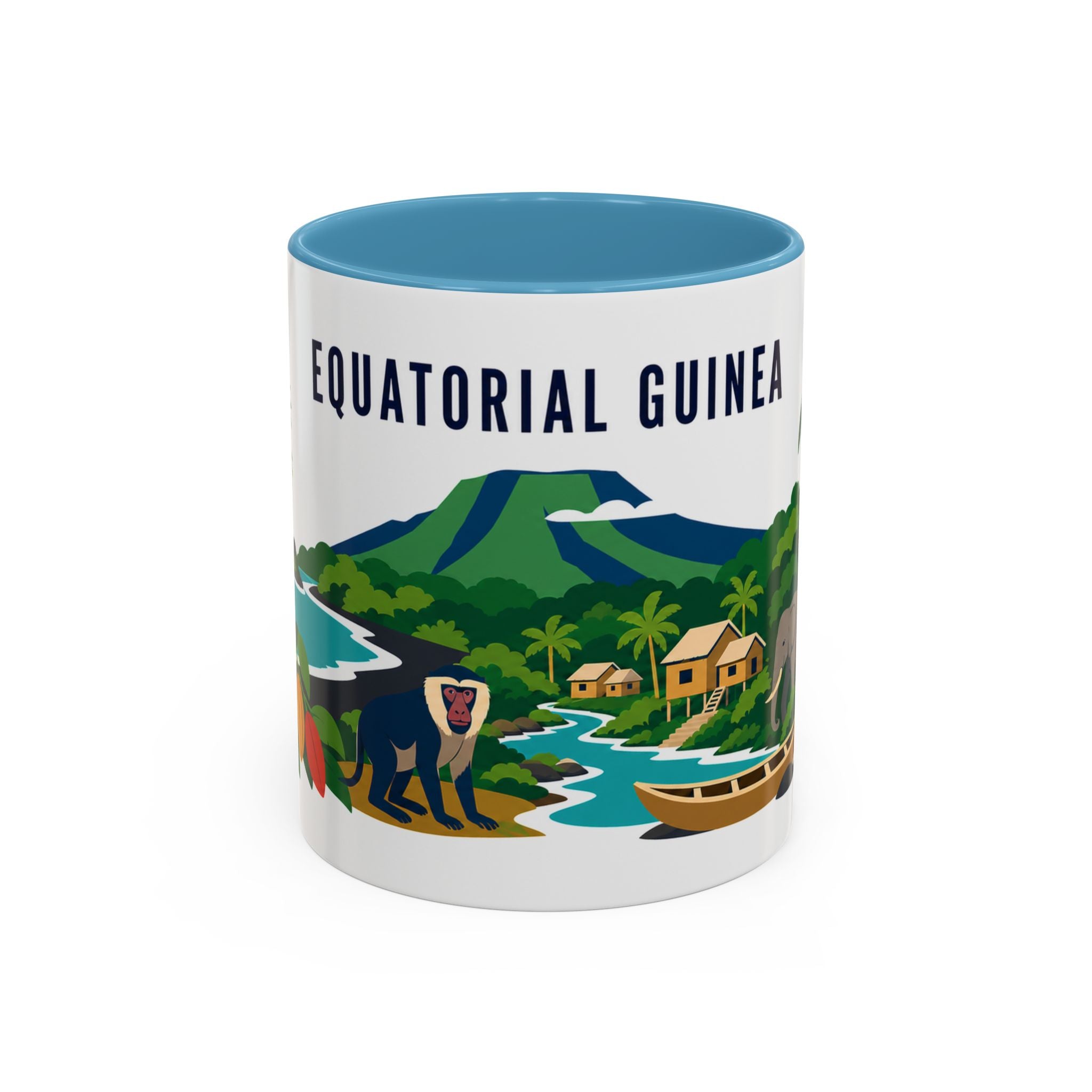 Equatorial Guinea Coffee Mug | Travel Souvenir Accent Mug | Country Gift Ceramic Cup 11oz 15oz
