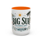 Big Sur Coffee Mug | Travel Destination Souvenir Gift | Accent Color Ceramic 11oz 15oz