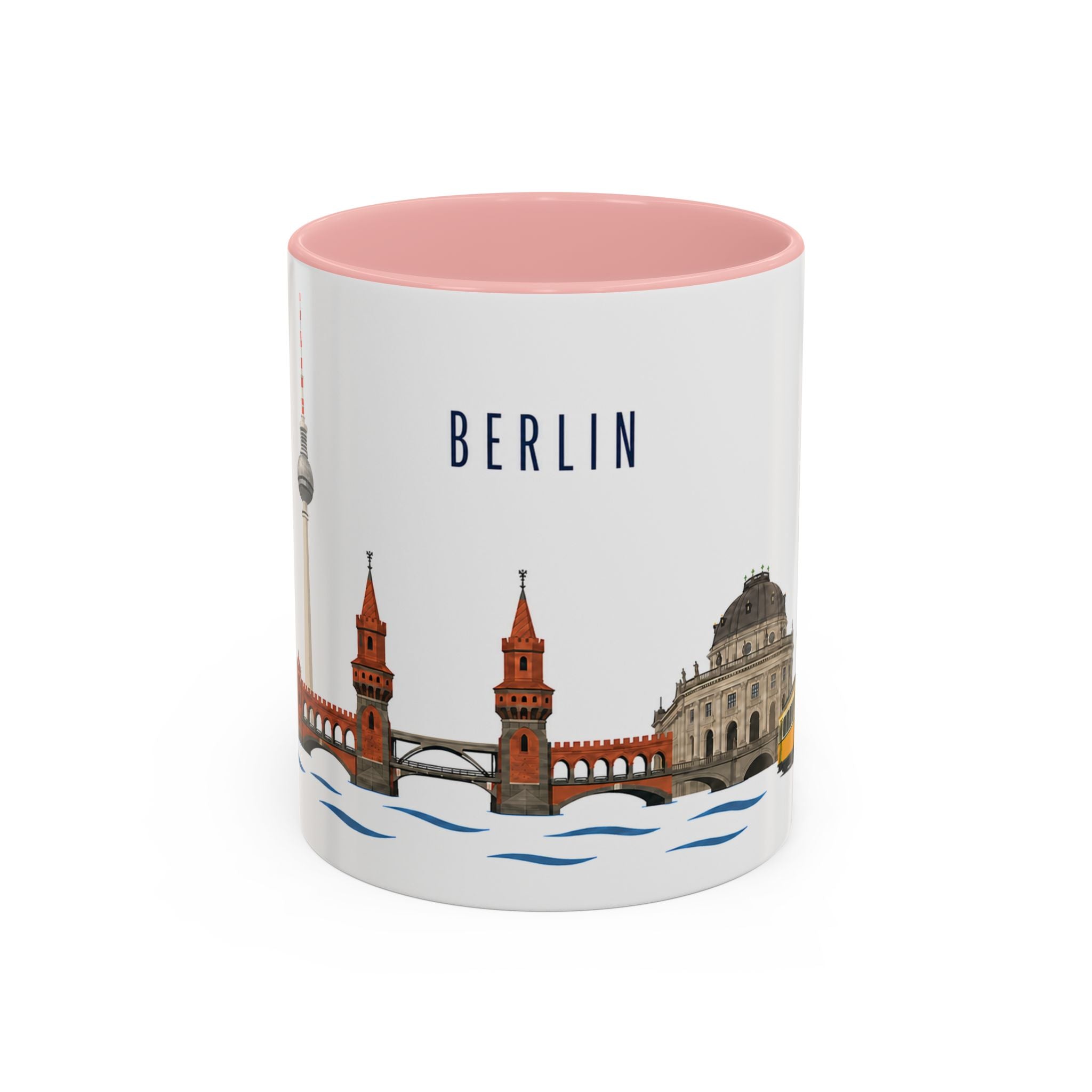 Berlin Coffee Mug | Germany Travel Souvenir | Porcelain Decal City Gift | 11oz 15oz Accent Mug