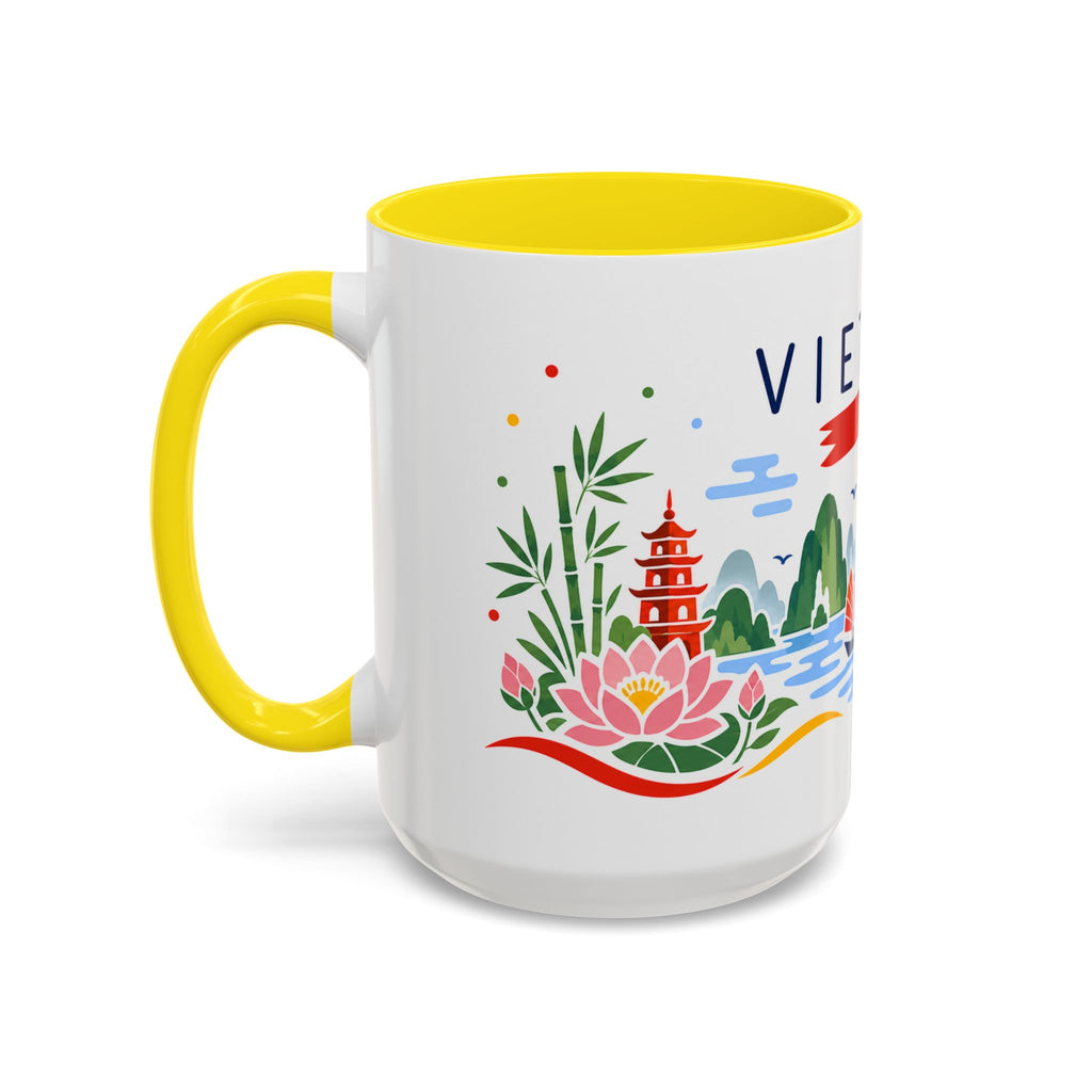 Vietnam Coffee Mug | Travel Souvenir Accent Mug | Country Gift Ceramic Cup 11oz 15oz