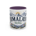 Himalaya Coffee Mug | Travel Destination Souvenir Gift | Accent Color Ceramic 11oz 15oz