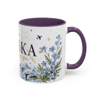 Alaska State Map Mug | Northern Lights, Mountains, Glaciers | Moving Away Gift