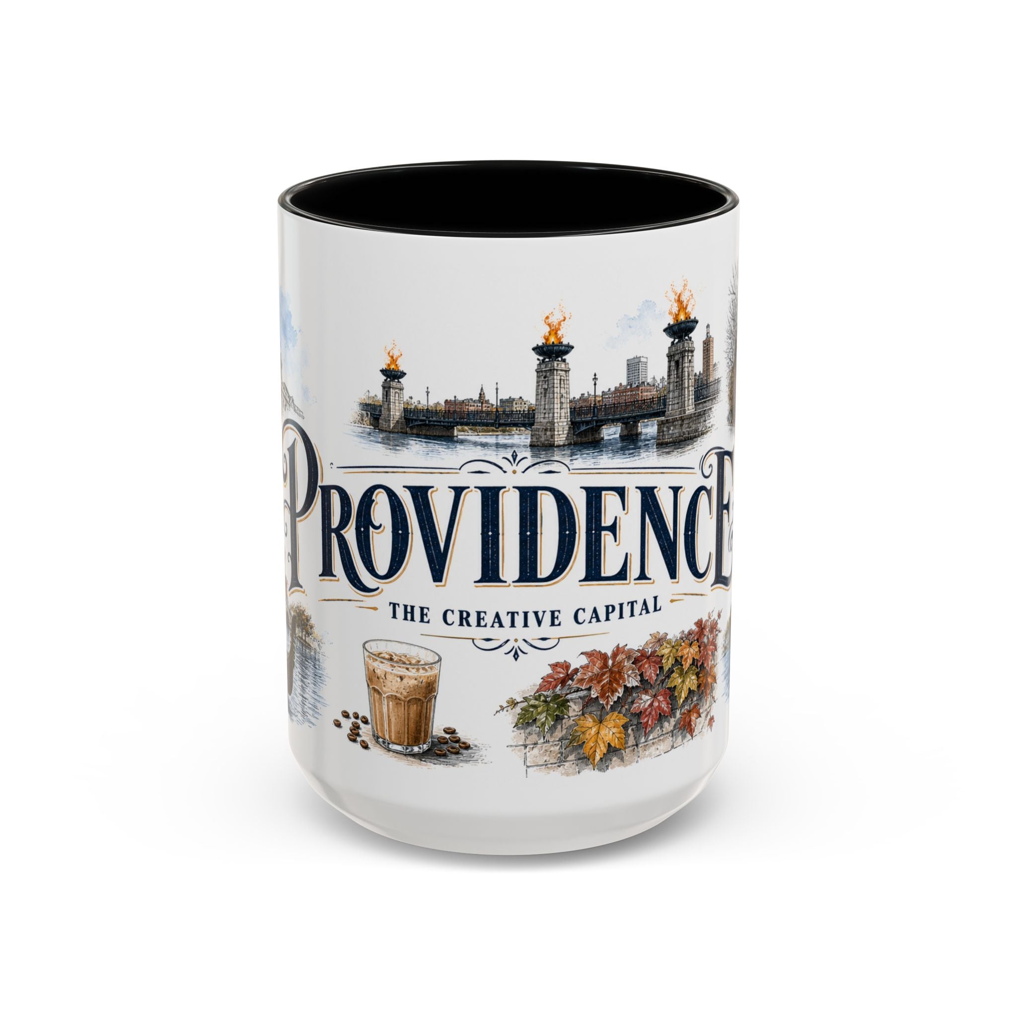 Providence Coffee Mug | United States Travel Souvenir | Vintage Illustrated City Gift | 11 oz 15 oz Accent Mug