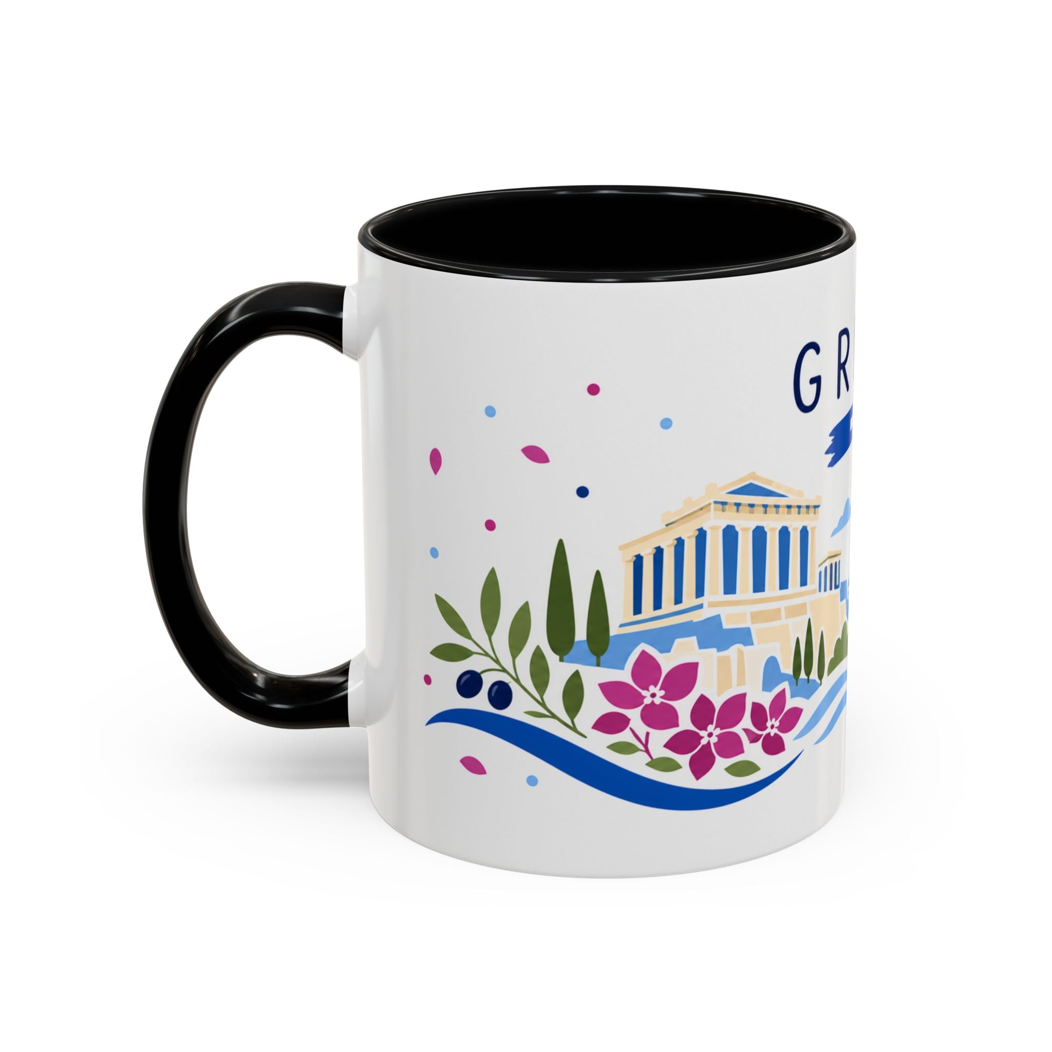 Greece Coffee Mug | Travel Souvenir Accent Mug | Country Gift Ceramic Cup 11oz 15oz
