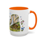 Lauterbrunnen Illustrated Travel Mug | Switzerland Souvenir Accent Coffee Mug | 11oz 15oz Ceramic Cup