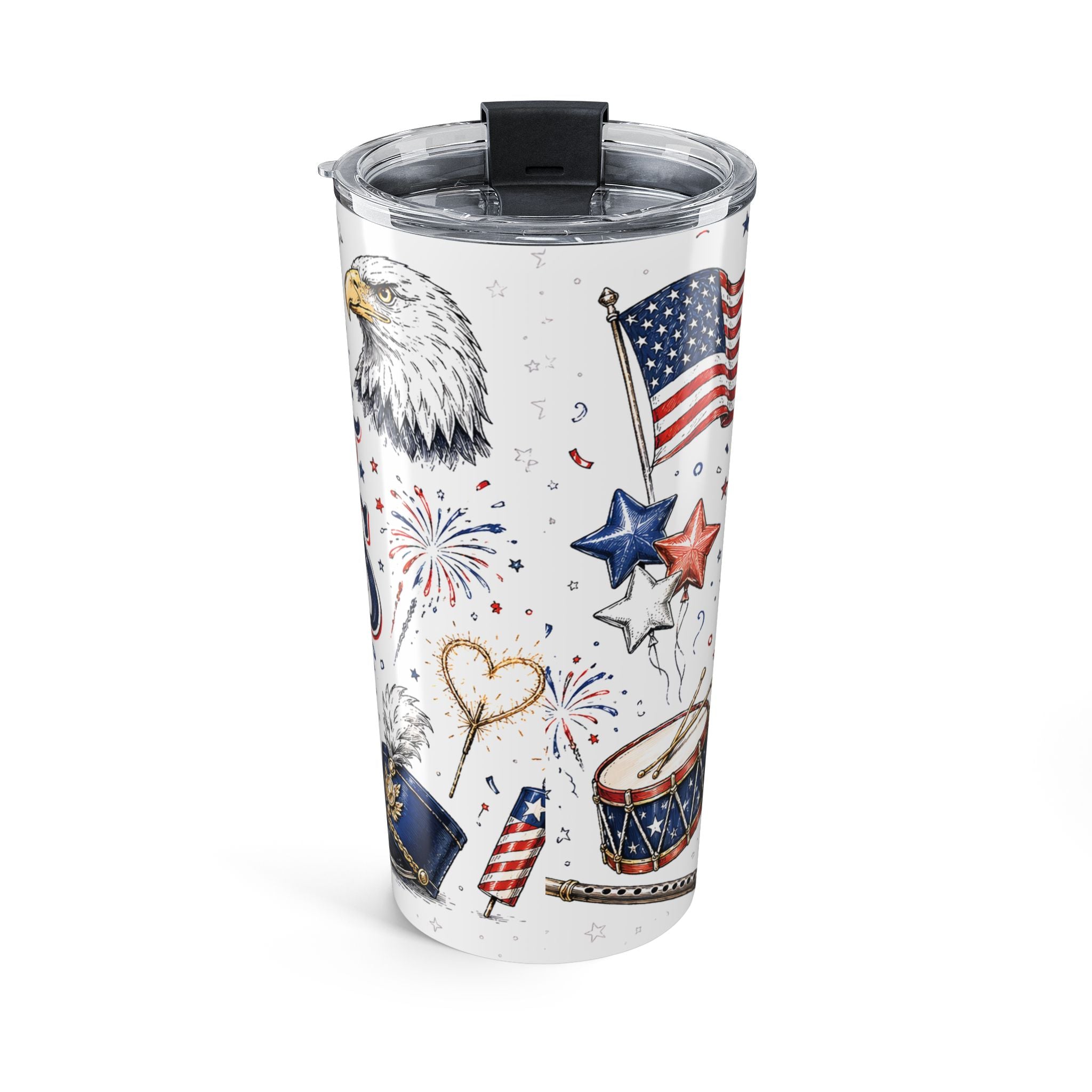 Stars and Stripes Forever 20oz Tumbler | Patriotic 4th of July Gift | Insulated Stainless Steel Travel Cup