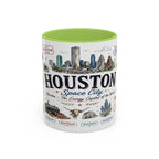 Houston Coffee Mug | Texas Souvenir City Gift | Accent Color Ceramic 11oz 15oz