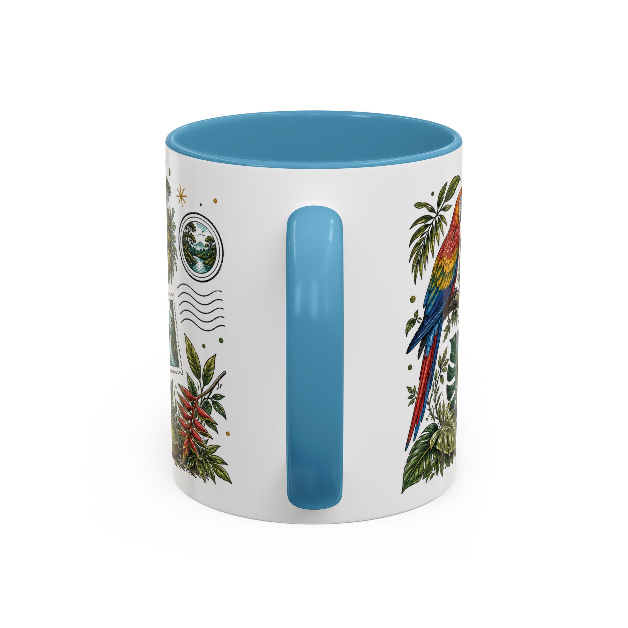 Amazon Rainforest Coffee Mug | Travel Destination Souvenir Gift | Accent Color Ceramic 11oz 15oz