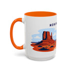Monument Valley Coffee Mug | Travel Destination Souvenir Gift | Accent Color Ceramic 11oz 15oz