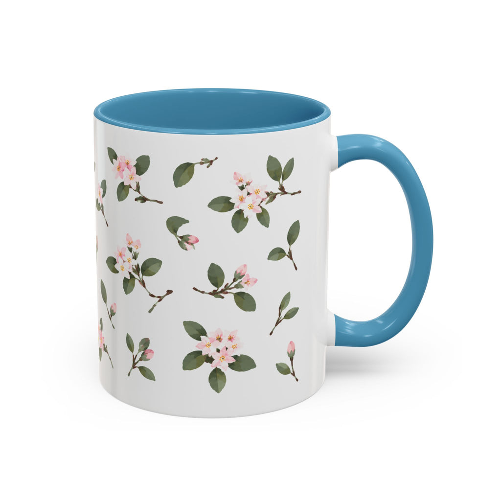 Massachusetts Mayflower Mug, State Flower Floral Coffee Cup, 11oz Botanical Gift