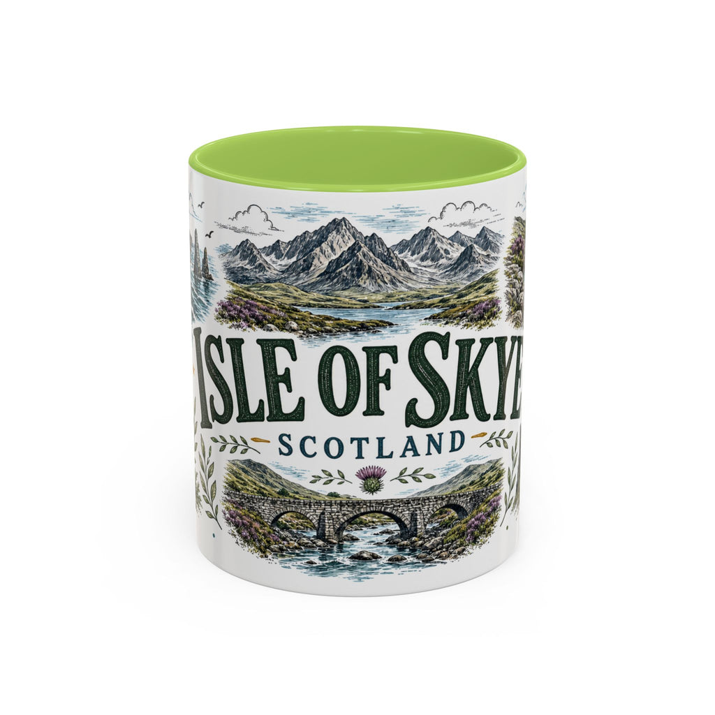 Isle of Skye Mug, Scotland Travel Souvenir, Bucket List Gift, Accent Ceramic Coffee Mug 11oz 15oz