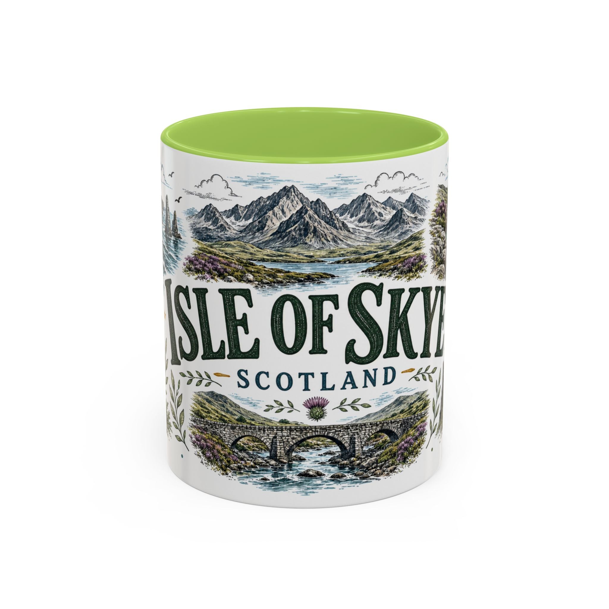 Isle of Skye Mug, Scotland Travel Souvenir, Bucket List Gift, Accent Ceramic Coffee Mug 11oz 15oz