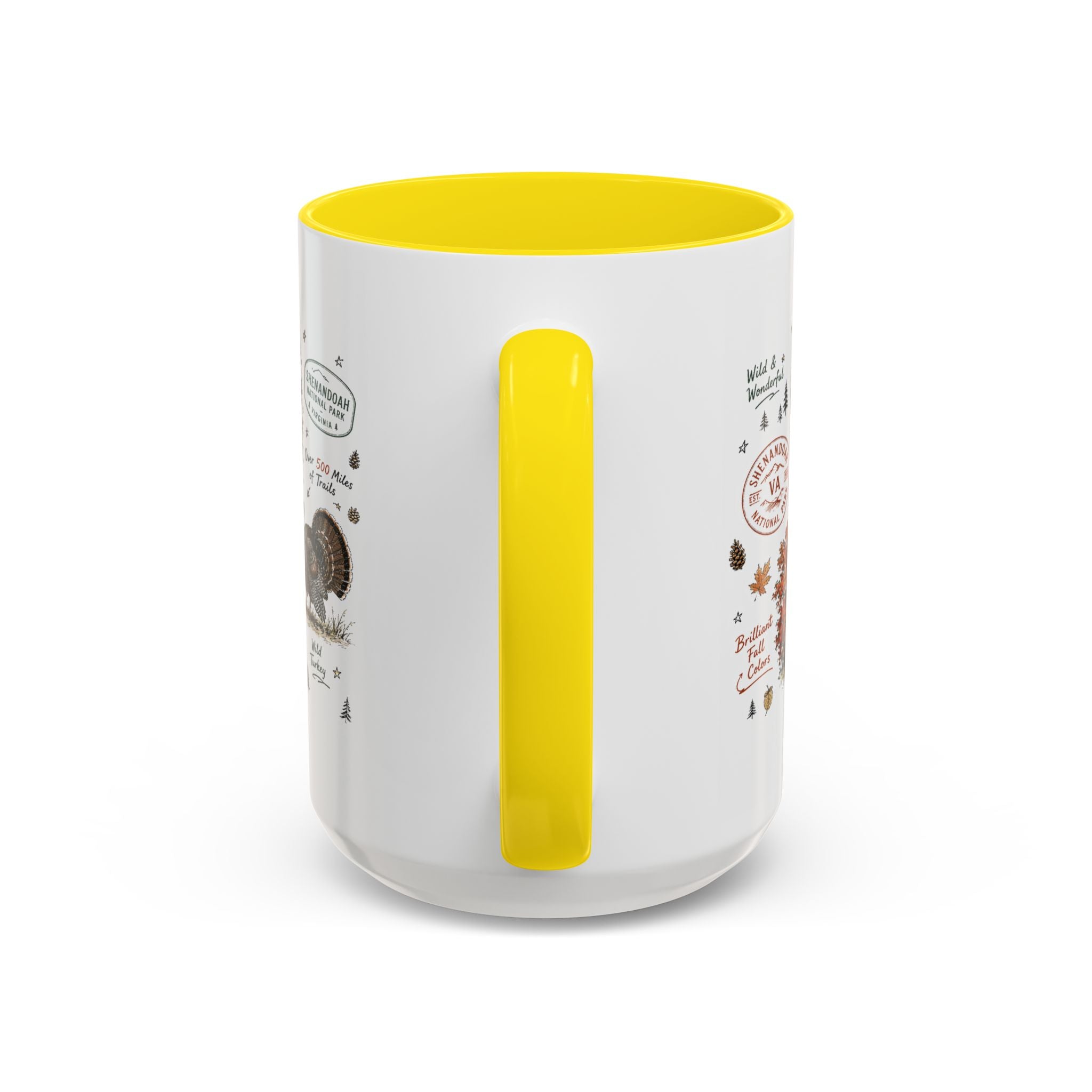 Shenandoah National Park Coffee Mug | Virginia Blue Ridge Hiking Autumn Gift | Accent Color Ceramic 11oz 15oz