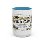 Wind Cave National Park Coffee Mug | South Dakota Cave Bison Prairie Gift | Accent Color Ceramic 11oz 15oz